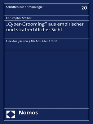 cover image of "Cyber-Grooming" aus empirischer und strafrechtlicher Sicht